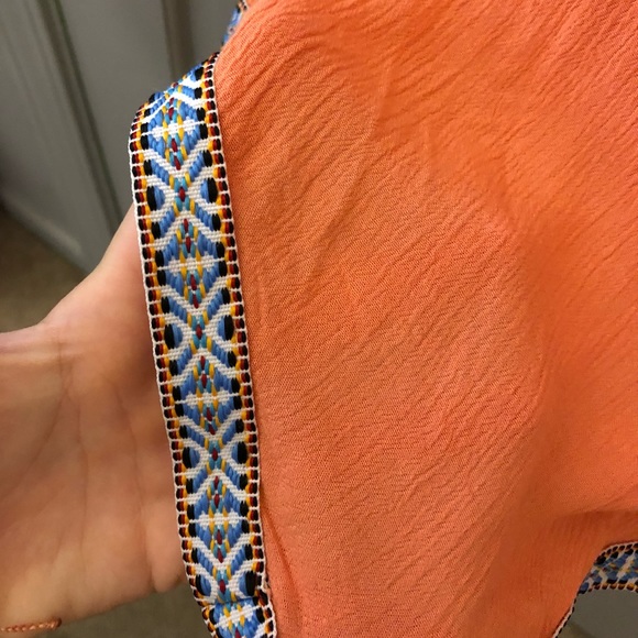 Peach cross cross back crop top - Picture 2 of 4